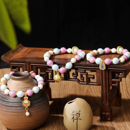 Tibetan Zakiram Goddess of Wealth Liuli Glass Protection Bracelet