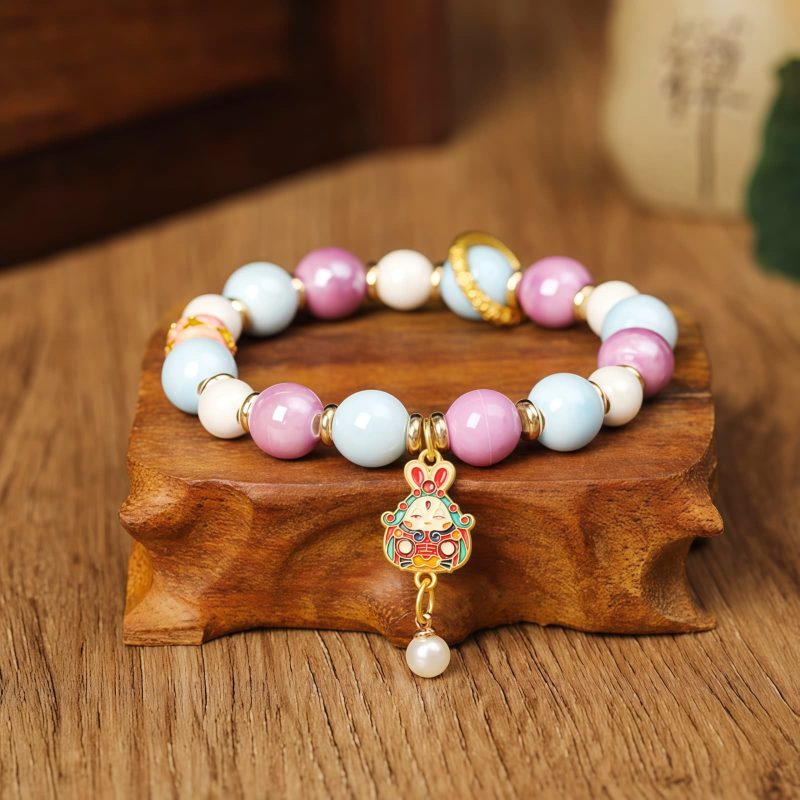 Tibetan Zakiram Goddess of Wealth Liuli Glass Protection Bracelet Tibetan Zakiram Goddess of Wealth Liuli Glass Protection Bracelet