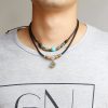 Turquoise Dzi Bead Protection Necklace Turquoise Dzi Bead Protection Necklace