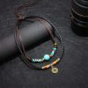 Turquoise Dzi Bead Protection Necklace Turquoise Dzi Bead Protection Necklace