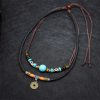 Turquoise Dzi Bead Protection Necklace Turquoise Dzi Bead Protection Necklace