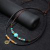 Turquoise Dzi Bead Protection Necklace Turquoise Dzi Bead Protection Necklace