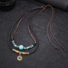 Turquoise Dzi Bead Protection Necklace Turquoise Dzi Bead Protection Necklace