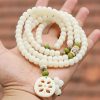 White Bodhi Seed 108 Mala Luck Bracelet White Bodhi Seed 108 Mala Luck Bracelet