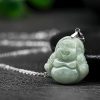 925 Silver Laughing Buddha Jade Pendant Chain Pendant 925 Silver Laughing Buddha Jade Pendant Chain Pendant