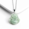 925 Silver Laughing Buddha Jade Pendant Chain Pendant 925 Silver Laughing Buddha Jade Pendant Chain Pendant