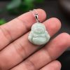 925 Silver Laughing Buddha Jade Pendant Chain Pendant 925 Silver Laughing Buddha Jade Pendant Chain Pendant