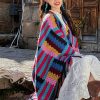 Candy Color Braided Tibetan Tassel Shawl Candy Color Braided Tibetan Tassel Shawl