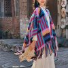 Candy Color Braided Tibetan Tassel Shawl Candy Color Braided Tibetan Tassel Shawl