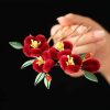 Chinese Blue Butterfly Red Flower Hairpin Chinese Blue Butterfly Red Flower Hairpin