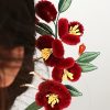 Chinese Blue Butterfly Red Flower Hairpin Chinese Blue Butterfly Red Flower Hairpin