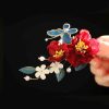 Chinese Style Handmade Red Camellia Hair Clip Chinese Style Handmade Red Camellia Hair Clip