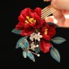 Chinese Style Handmade Red Camellia Hair Clip Chinese Style Handmade Red Camellia Hair Clip