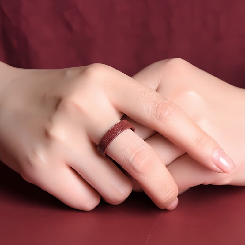 Cinnabar Om Mani Padme Hum Blessing Ring Cinnabar Om Mani Padme Hum Blessing Ring