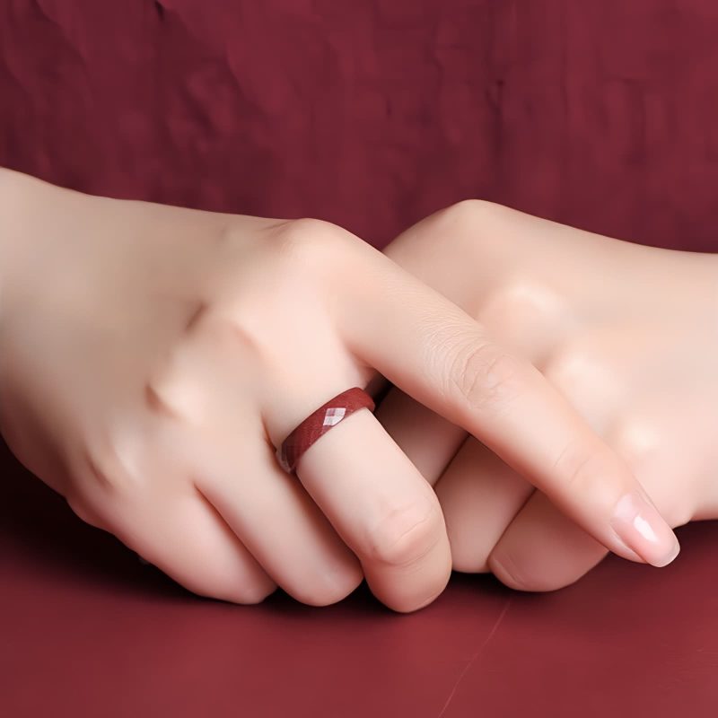 Cinnabar Om Mani Padme Hum Blessing Ring Cinnabar Om Mani Padme Hum Blessing Ring