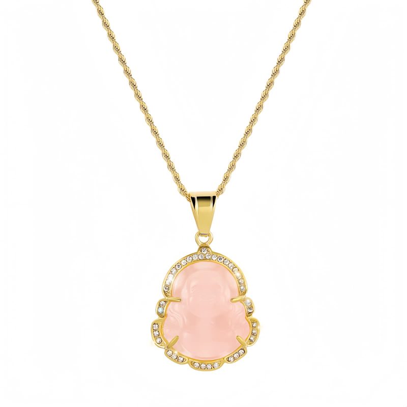 Gold-Filled Laughing Buddha Jade Necklace Gold-Filled Laughing Buddha Jade Necklace