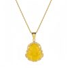 Gold-Filled Laughing Buddha Jade Necklace Gold-Filled Laughing Buddha Jade Necklace
