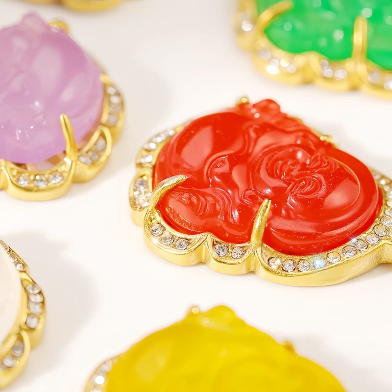 Gold-Filled Laughing Buddha Jade Necklace Gold-Filled Laughing Buddha Jade Necklace