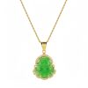 Gold-Filled Laughing Buddha Jade Necklace Gold-Filled Laughing Buddha Jade Necklace