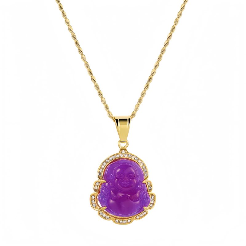 Gold-Filled Laughing Buddha Jade Necklace Gold-Filled Laughing Buddha Jade Necklace