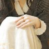 14k Gold Plated Fu Lu Shou Peach Moonstone Ring 14k Gold Plated Fu Lu Shou Peach Moonstone Ring