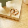14k Gold Plated Fu Lu Shou Peach Moonstone Ring 14k Gold Plated Fu Lu Shou Peach Moonstone Ring