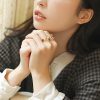 14k Gold Plated Fu Lu Shou Peach Moonstone Ring 14k Gold Plated Fu Lu Shou Peach Moonstone Ring