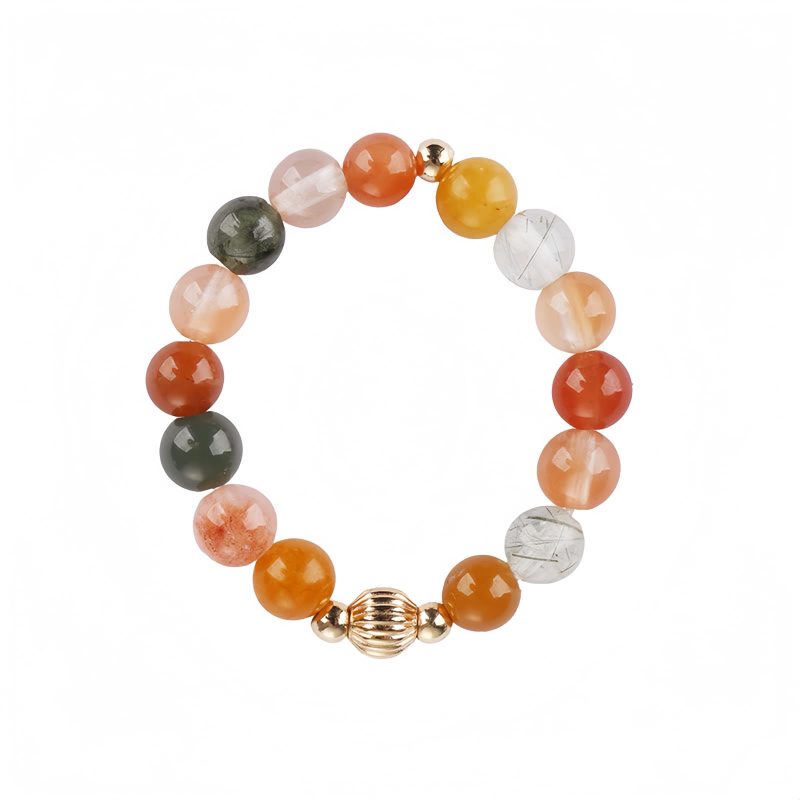 14k Gold Plated Fu Lu Shou Peach Moonstone Ring 14k Gold Plated Fu Lu Shou Peach Moonstone Ring