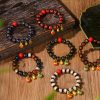 Pulsera de Cinabrio Multicolor de la Bestia Devoradora de Oro Gold Swallowing Beast Colorful Cinnabar Bracelet
