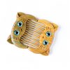 Kamm aus grünem Sandelholz mit Katzenmotiv Green Sandalwood Cat Pattern Comb