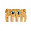 Kamm aus grünem Sandelholz mit Katzenmotiv Green Sandalwood Cat Pattern Comb