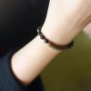 Moss Agate Red Jasper Black Obsidian Copper Couple Bracelet