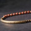 Moss Agate Red Jasper Black Obsidian Copper Couple Bracelet