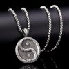 Pure Tin Yin Yang Dragon Pendant Necklace Pure Tin Yin Yang Dragon Pendant Necklace