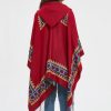 Red Heart Tassel Tibetan Hooded Shawl Red Heart Tassel Tibetan Hooded Shawl