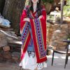Red Heart Tassel Tibetan Hooded Shawl Red Heart Tassel Tibetan Hooded Shawl