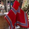 Red Heart Tassel Tibetan Hooded Shawl Red Heart Tassel Tibetan Hooded Shawl
