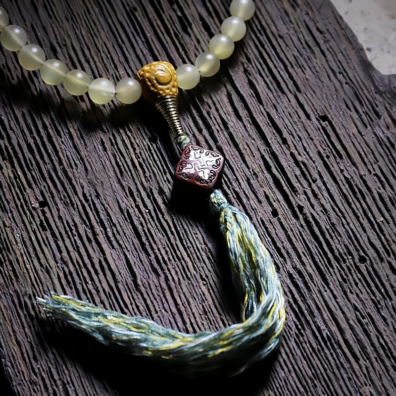 Tibet 108 Mala Sheep Horn Amber Luck Bracelet Tibet 108 Mala Sheep Horn Amber Luck Bracelet