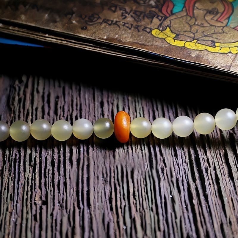 Tibet 108 Mala Sheep Horn Amber Luck Bracelet Tibet 108 Mala Sheep Horn Amber Luck Bracelet