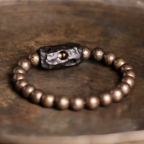 チベット産黒檀×純銅 平安ブレスレット