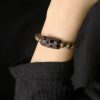 チベット産黒檀×純銅 平安ブレスレット Tibet Ebony Wood Copper Peace Bracelet