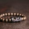 チベット産黒檀×純銅 平安ブレスレット Tibet Ebony Wood Copper Peace Bracelet