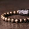 チベット産黒檀×純銅 平安ブレスレット Tibet Ebony Wood Copper Peace Bracelet