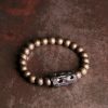 チベット産黒檀×純銅 平安ブレスレット Tibet Ebony Wood Copper Peace Bracelet
