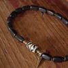 Tibet Ebony Wood Dzi Bead Copper Double Wrap Bracelet