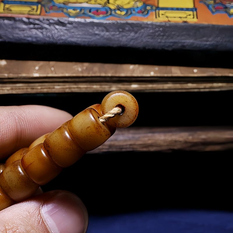 Tibetan 108 Mala Yak Bone Amber Balance Bracelet Tibetan 108 Mala Yak Bone Amber Balance Bracelet