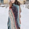Tibetan Blue Beige Wavy Tassel Shawl Tibetan Blue Beige Wavy Tassel Shawl