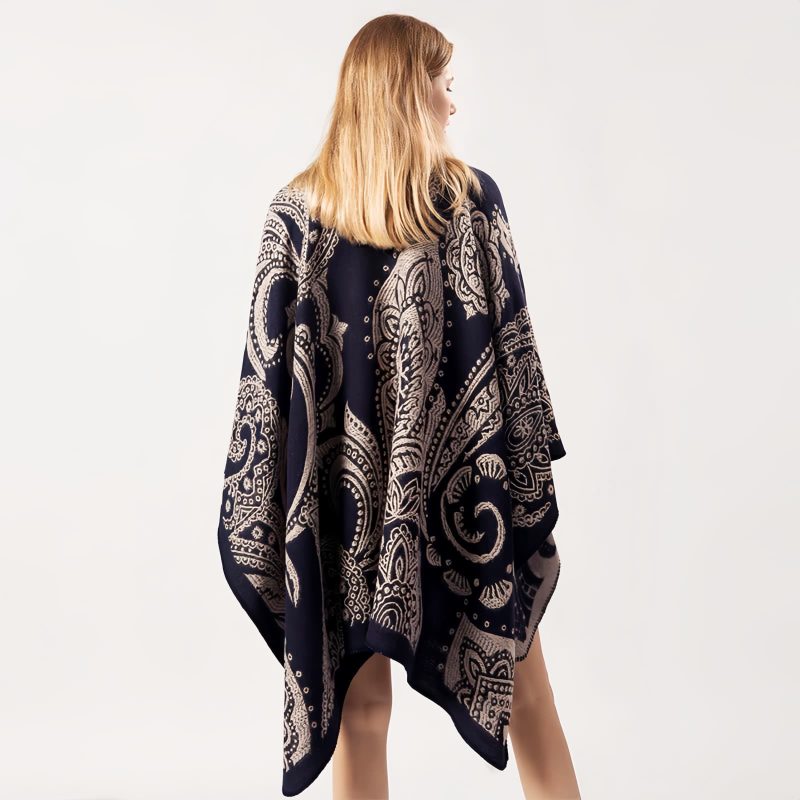 Handgefertigter tibetischer Schal mit Paisley-Muster Tibetan Cashew Flower Handcrafted Shawl