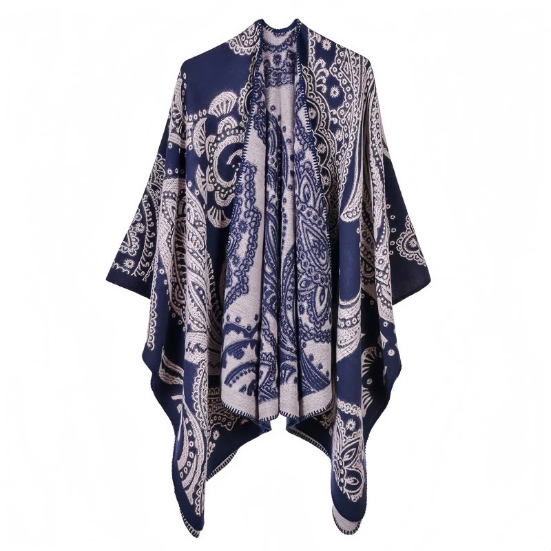 Handgefertigter tibetischer Schal mit Paisley-Muster Tibetan Cashew Flower Handcrafted Shawl