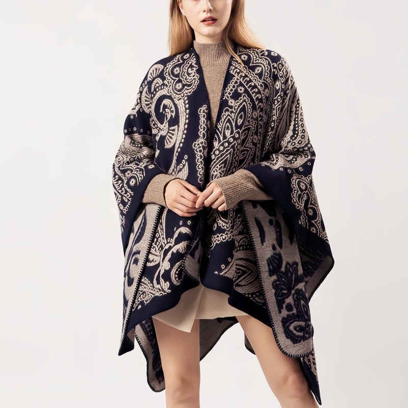 Handgefertigter tibetischer Schal mit Paisley-Muster Tibetan Cashew Flower Handcrafted Shawl